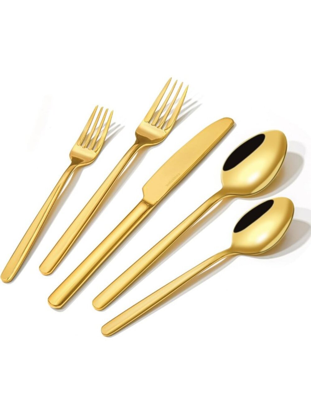 Elegant 20-Piece Gold & Silver Flatware Set for 4 - Stainless Steel, Dishwasher